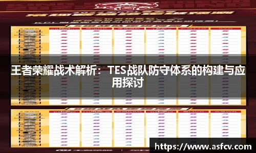 王者荣耀战术解析：TES战队防守体系的构建与应用探讨